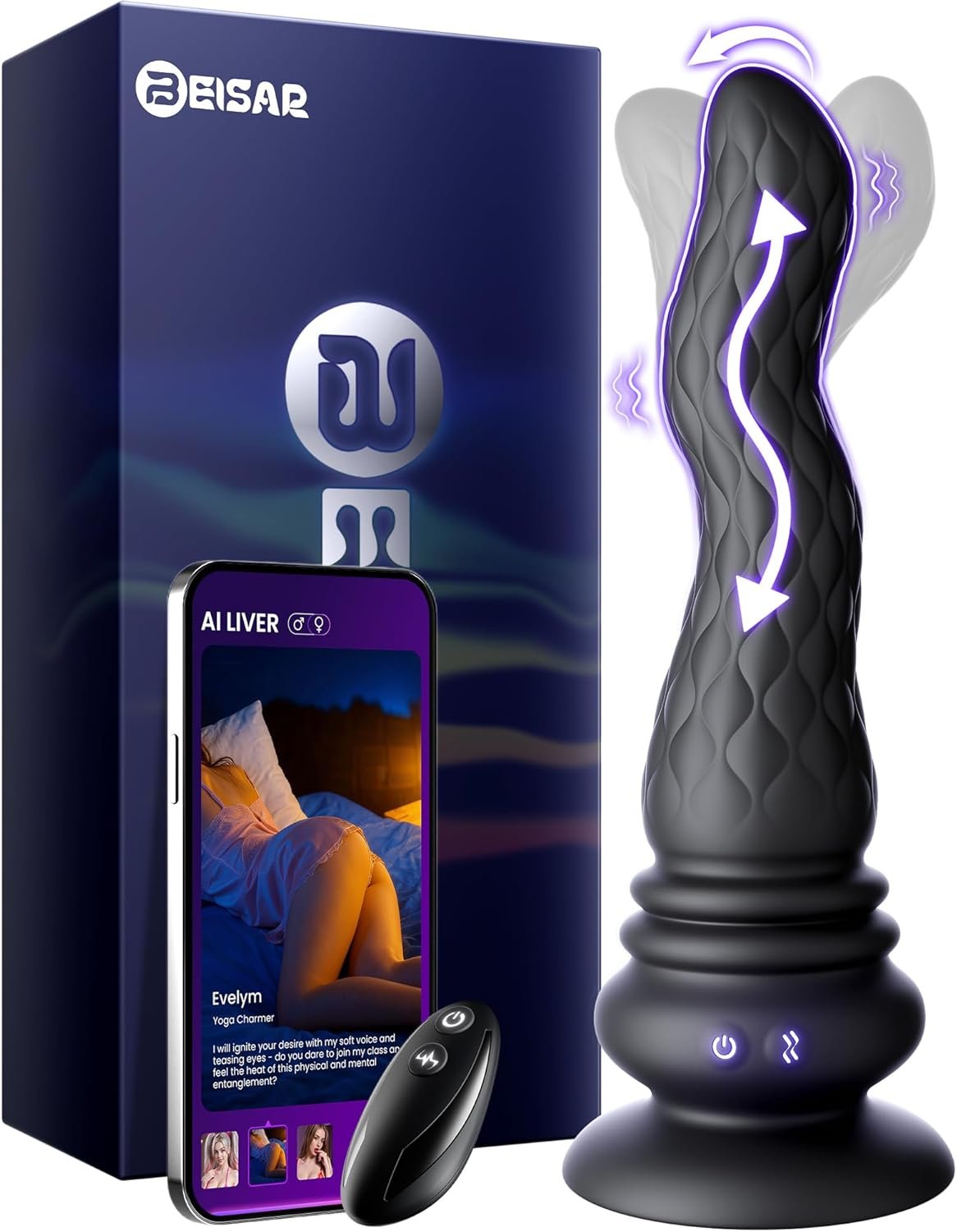 Beisar 3 in 1 Prostate Anal Plug